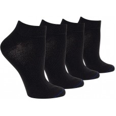 Dr. Scholl's Women's Diabetes & Circulatory Low Cut Socks, 4 Pair, Black, Women's Size 4-10