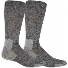 Dr. Scholl's Men's American Lifestyle Collection BlisterGuard Crew Socks, 2 Pair, Charcoal, Men's Shoe Size 6-12.5