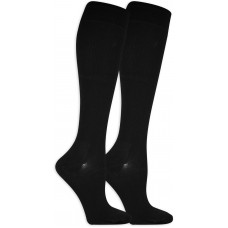 Dr. Scholl's Women's American Lifestyle Collection Floral Knee High Compression Socks, 2 Pair, Black, Women's Size 4-10