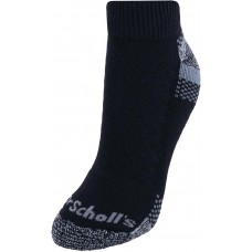 Dr. Scholl's Women's American Lifestyle BlisterGuard Low Cut Socks, 2 Pair, Black, Women's Size 4-10