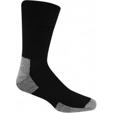 Dr. Scholl's Men's Work Advanced Relief Crew Sock, 2 Pair Pack, Black, 10-13