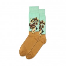 Hotsox Men's Sunflowers Socks 1 Pair, Spearmint, Men's 8.5-12 Shoe