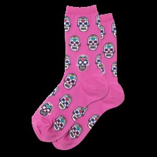 Hotsox Women's Sugar Skulls Socks 1 Pair, Pink, Women's 4-10 Shoe Hotsox Women's Sugar Skulls Socks 1 Pair, Pink, Women's 4-10 Shoe