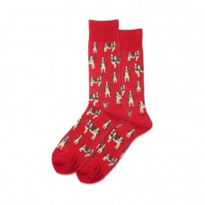 Hotsox Men's Cow Herd Socks 1 Pair, Red, Men's 8.5-12 Shoe