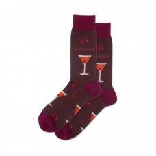 Hotsox Men's Manhattan Cocktail Socks 1 Pair, Brown, Men's 8.5-12 Shoe