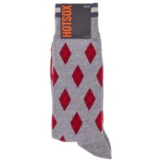 Hot Sox Men's Mini Argyle Crew Socks 1 Pair, Grey Heather, Men's Shoe 10-13 Hot Sox Men's Mini Argyle Crew Socks 1 Pair, Grey Heather, Men's Shoe 10-13