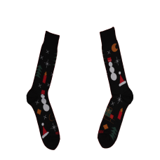 Hot Sox Men's Geo Christmas Crew Socks 1 Pair, Black, Men's 6-12 Shoe Hot Sox Men's Geo Christmas Crew Socks 1 Pair, Black, Men's 6-12 Shoe