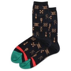 Hot Sox Women's Kwanzaa Principles Crew Sock 1 Pair, Black, Women's 9-11 Hot Sox Women's Kwanzaa Principles Crew Sock 1 Pair, Black, Women's 9-11