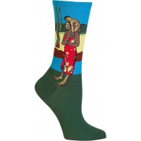 HotSox Womens Gauguin Socks, Marine Blue, 1 Pair, Womens Shoe 4-10