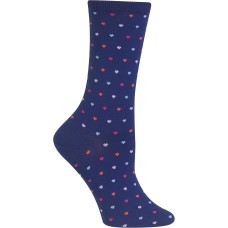 HotSox Womens Pindot Heart Repeat Socks, Dark Blue, 1 Pair, Womens Shoe Size 4-10 HotSox Womens Pindot Heart Repeat Socks, Dark Blue, 1 Pair, Womens Shoe Size 4-10