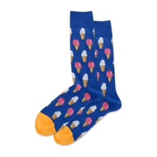 Hotsox Men's Ice Cream Crew Socks 1 Pair, Dark Blue, Men's 10-13 Hotsox Men's Ice Cream Crew Socks 1 Pair, Dark Blue, Men's 10-13