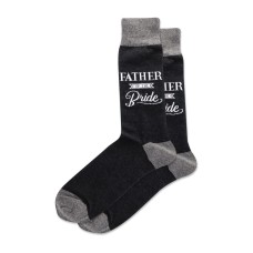 Hotsox Men's Father Of The Bride Crew Socks 1 Pair, Black, Men's 10-13 Hotsox Men's Father Of The Bride Crew Socks 1 Pair, Black, Men's 10-13