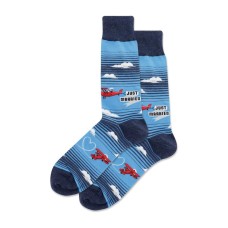 Hotsox Men's Just Married Plane Crew Socks 1 Pair, Denim Heather, Men's 10-13 Hotsox Men's Just Married Plane Crew Socks 1 Pair, Denim Heather, Men's 10-13