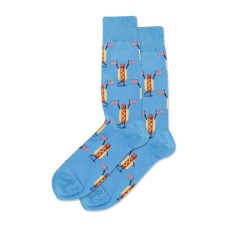 Hotsox Men's Fourth Of July Hot Dog Crew Socks 1 Pair, Turquoise, Men's 10-13 Hotsox Men's Fourth Of July Hot Dog Crew Socks 1 Pair, Turquoise, Men's 10-13