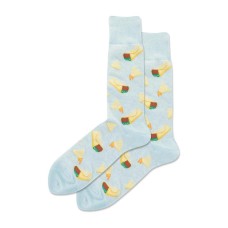 Hotsox Men's Nachos And Burritos Crew Socks 1 Pair, Mint Melange, Men's 10-13