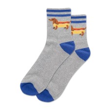 Hotsox Men's Hot Dog Quarter Crew Socks 1 Pair, Grey Heather, Men's 10-13 Hotsox Men's Hot Dog Quarter Crew Socks 1 Pair, Grey Heather, Men's 10-13