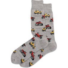 Hot Sox Men's ATV Crew Sock 1 Pair, Grey Heather, Men's 10-13