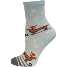 Hot Sox Kid's Santa Dog Crew Sock 1 Pair, Mint Melange, Medium/Large Hot Sox Kid's Santa Dog Crew Sock 1 Pair, Mint Melange, Medium/Large