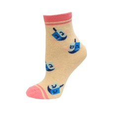 Hot Sox Kid's Dreidel Crew Sock 1 Pair, Natural Melange, Small/Medium