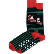 Hot Sox Men's Fuzzy Dog Convertible Non Sock 1 Pair, Black, Men's 10-13 Hot Sox Men's Fuzzy Dog Convertible Non Sock 1 Pair, Black, Men's 10-13