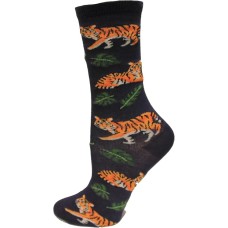 Hot Sox Kid's Tiger Crew Socks 1 Pair, Navy, Medium/Large Hot Sox Kid's Tiger Crew Socks 1 Pair, Navy, Medium/Large