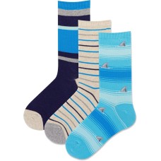 Hot Sox Kid's Shark Crew Socks 3 Pair, Assorted , Small/Medium Hot Sox Kid's Shark Crew Socks 3 Pair, Assorted , Small/Medium