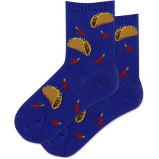 Hot Sox Kid's Tacos Socks 1 Pair, Dark Blue, X-Small/Small Hot Sox Kid's Tacos Socks 1 Pair, Dark Blue, X-Small/Small
