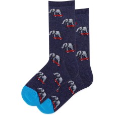 Hot Sox Kid's Skateboarding Elephant Crew Socks 1 Pair, Denim Heather, Large/X-Large Hot Sox Kid's Skateboarding Elephant Crew Socks 1 Pair, Denim Heather, Large/X-Large