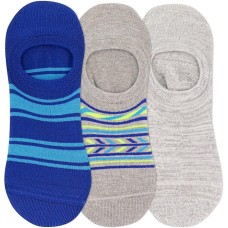 Hot Sox Men's Geo Stripe Liner Socks 3 Pair, Grey Heather, Men's 10-13 Shoe Hot Sox Men's Geo Stripe Liner Socks 3 Pair, Grey Heather, Men's 10-13 Shoe
