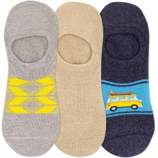 Hot Sox Men's Beach Van Liner Socks 3 Pair, Denim Heather, Men's 10-13 Shoe