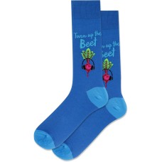 Hot Sox Men's Turn Up The Beet Crew Socks 1 Pair, Teal, Men's 10-13 Shoe Hot Sox Men's Turn Up The Beet Crew Socks 1 Pair, Teal, Men's 10-13 Shoe