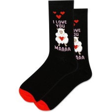 Hot Sox Women's I Love You Maaaa Crew Socks 1 Pair, Black, Women's 9-11 Shoe Hot Sox Women's I Love You Maaaa Crew Socks 1 Pair, Black, Women's 9-11 Shoe
