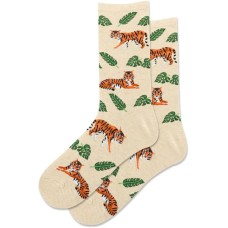 Hot Sox Women's Tiger Crew Socks 1 Pair, Natural Melange, Women's 9-11 Shoe Hot Sox Women's Tiger Crew Socks 1 Pair, Natural Melange, Women's 9-11 Shoe