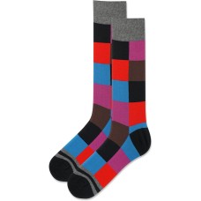HotSox Men's Geo Box Socks 1 Pair, Black, Men's 10-13 Shoe HotSox Men's Geo Box Socks 1 Pair, Black, Men's 10-13 Shoe