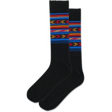 HotSox Men's Geo Stripe Boot Socks 1 Pair, Black, Men's 10-13 Shoe HotSox Men's Geo Stripe Boot Socks 1 Pair, Black, Men's 10-13 Shoe