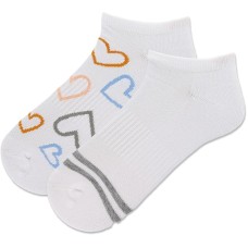Hot Sox Women's Heart Low Cut Socks 2 Pair, White, Women's 9-11 Shoe Hot Sox Women's Heart Low Cut Socks 2 Pair, White, Women's 9-11 Shoe