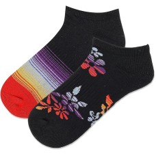 Hot Sox Women's Ombre Floral Low Cut Socks 2 Pair, Black, Women's 9-11 Shoe Hot Sox Women's Ombre Floral Low Cut Socks 2 Pair, Black, Women's 9-11 Shoe