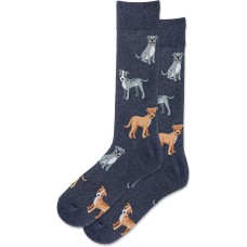 Hot Sox Men's Pitbull Crew Socks 1 Pair, Denim Heather, Men's 10-13 Shoe Hot Sox Men's Pitbull Crew Socks 1 Pair, Denim Heather, Men's 10-13 Shoe