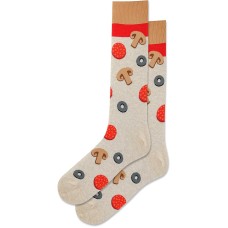 Hot Sox Men's Pizza Crew Socks 1 Pair, Natural heather, Men's 10-13 Shoe Hot Sox Men's Pizza Crew Socks 1 Pair, Natural heather, Men's 10-13 Shoe