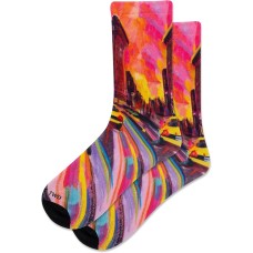 Hot Sox Women's Tweed Stop Flat Iron Crew Socks 1 Pair, Pink, Women's 4-10 Hot Sox Women's Tweed Stop Flat Iron Crew Socks 1 Pair, Pink, Women's 4-10