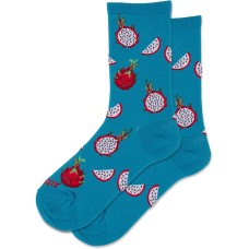 Hot Sox Women's Dragon Fruit Crew Socks 1 Pair, Turquoise, Women's Shoe 4-10 Hot Sox Women's Dragon Fruit Crew Socks 1 Pair, Turquoise, Women's Shoe 4-10