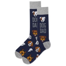 HotSox Men's Dog Dad Socks 1 Pair, Navy, Men's 10-13 Shoe HotSox Men's Dog Dad Socks 1 Pair, Navy, Men's 10-13 Shoe