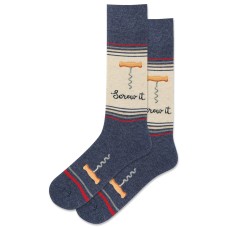 Hot Sox Men's Screw It Crew Socks 1 Pair, Denim Heather, Men's 10-13 Hot Sox Men's Screw It Crew Socks 1 Pair, Denim Heather, Men's 10-13