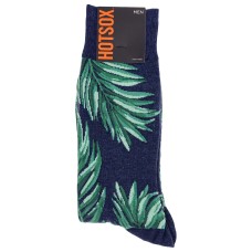 Hot Sox Men's Palm Leaf Crew Socks 1 Pair, Denim Heather, Men's Shoe 10-13 Hot Sox Men's Palm Leaf Crew Socks 1 Pair, Denim Heather, Men's Shoe 10-13