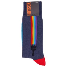 Hot Sox Men's Rainbow Brush Crew Socks 1 Pair, Denim Heather, Men's Shoe 10-13 Hot Sox Men's Rainbow Brush Crew Socks 1 Pair, Denim Heather, Men's Shoe 10-13