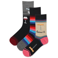 HotSox Women's S It Socks 3 Pair, Assorted, Women's 9-11 Shoe