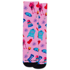 Hot Sox Women's Travel Write Draw Apres Ski Socks 1 Pair, Light Pink, Women's 4-10 Shoe Hot Sox Women's Travel Write Draw Apres Ski Socks 1 Pair, Light Pink, Women's 4-10 Shoe