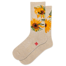 Hot Sox Women's Sunflower Active Crew Socks 1 Pair, Natural Melange, Women's 4-10 Shoe Hot Sox Women's Sunflower Active Crew Socks 1 Pair, Natural Melange, Women's 4-10 Shoe
