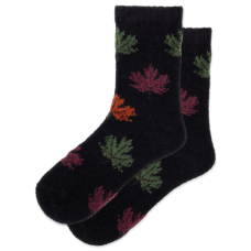 Hot Sox Women's Leaves Feathery Boot Crew Socks 1 Pair, Black, Women's 4-10 Shoe Hot Sox Women's Leaves Feathery Boot Crew Socks 1 Pair, Black, Women's 4-10 Shoe