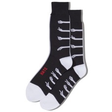 Hot Sox Men's Love Hate Crew Socks 1 Pair, Black, Men's 6-12 Shoe Hot Sox Men's Love Hate Crew Socks 1 Pair, Black, Men's 6-12 Shoe